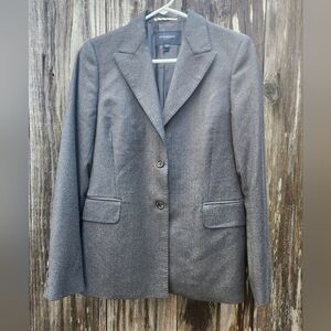 Authentic Burberry Classic Notch Collar Wool Flannel Blazer